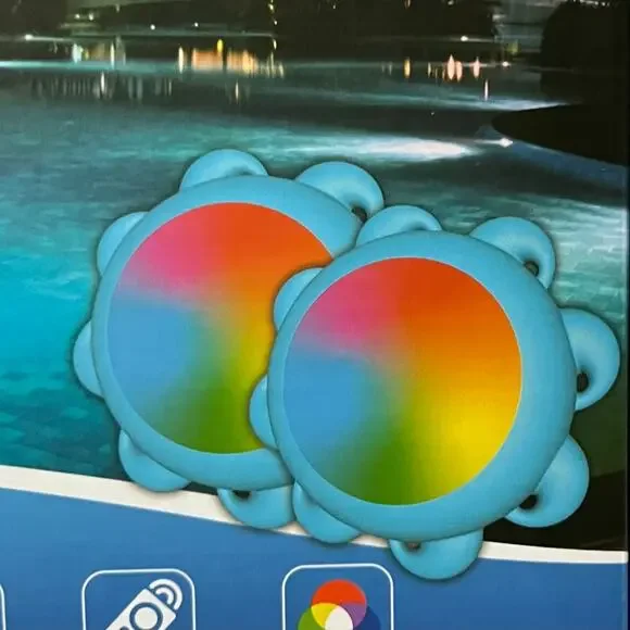 Professional LED Pool Lights, 2 Pack, Color Changing, Remote Control App Control - Picture 1 of 14